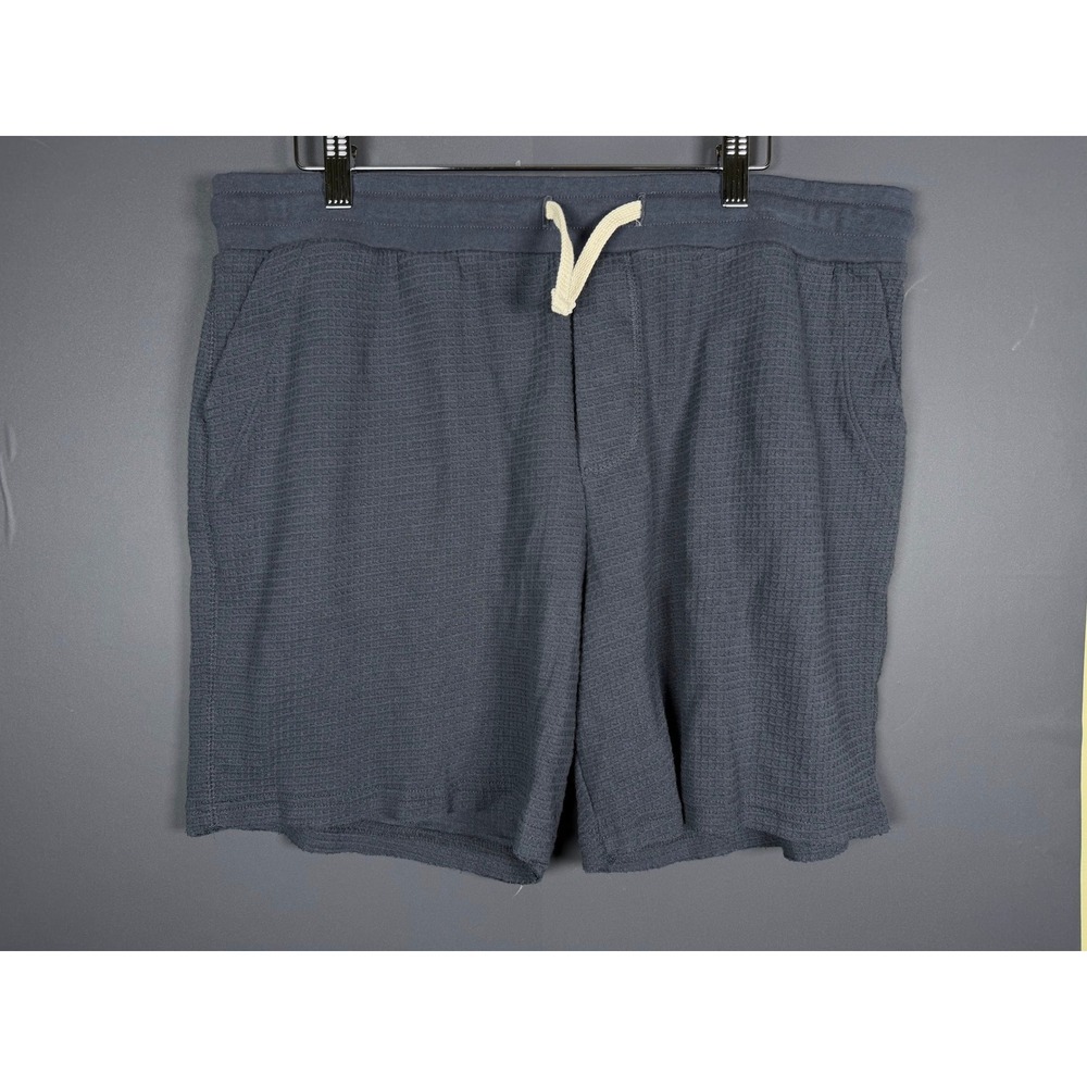 NWT Marine Layer Mens Box Waffle Short Dark Denim Blue Size XL New